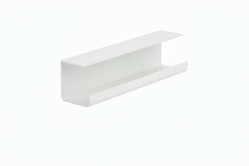 Black self-adhesive shelf with dimensions on a white background